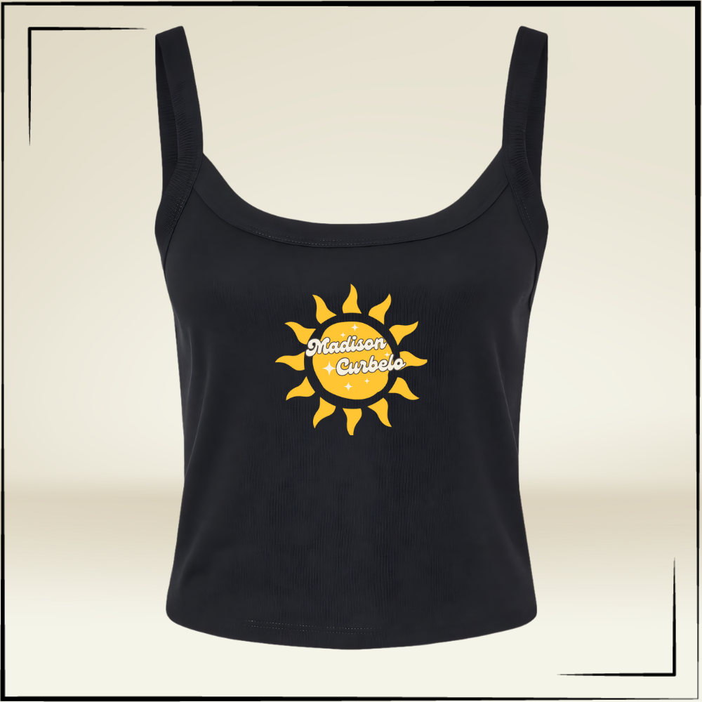 Ladies Micro Rib Spaghetti Strap Tank